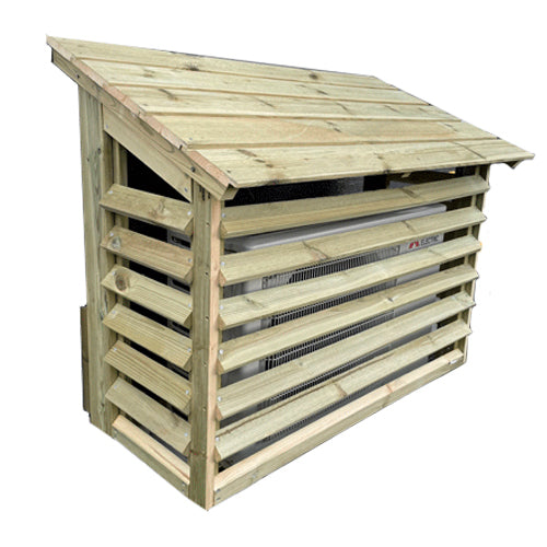 Varmepumpehus i trykkimpregnert trevirke